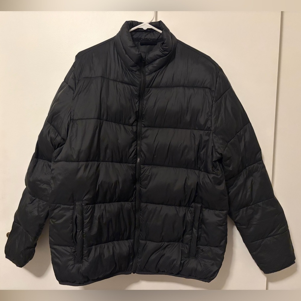 Men’s Swiss Tech Midnight Black Puffer Jacket Size Large